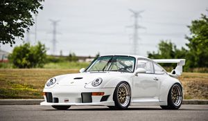 Preview wallpaper porsche 911, gt2, white, side view