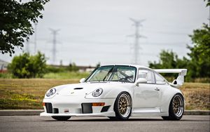 Preview wallpaper porsche 911, gt2, white, side view