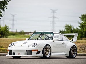 Preview wallpaper porsche 911, gt2, white, side view