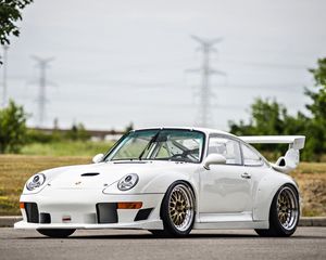 Preview wallpaper porsche 911, gt2, white, side view