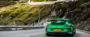 Preview wallpaper porsche 911 gt3, porsche, sports car, race, green