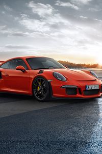 Preview wallpaper porsche, 911, gt3rs, side view, red