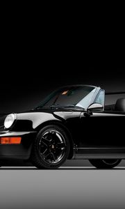 Preview wallpaper porsche 911, porsche, america roadster, 1992, black, convertible