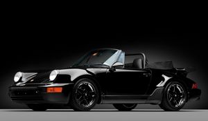 Preview wallpaper porsche 911, porsche, america roadster, 1992, black, convertible