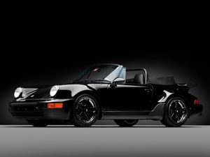 Preview wallpaper porsche 911, porsche, america roadster, 1992, black, convertible