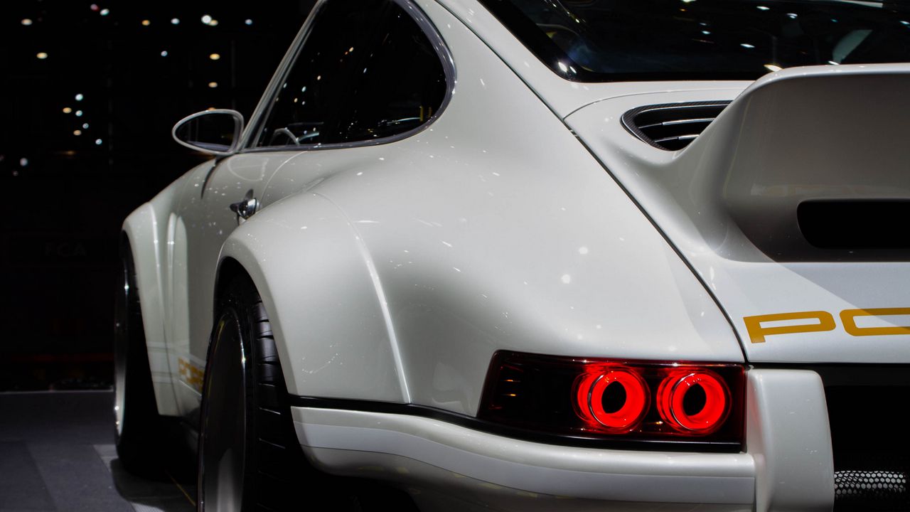 Wallpaper porsche 911, porsche, car, white, sportscar, rear view