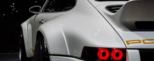 Preview wallpaper porsche 911, porsche, car, white, sportscar, rear view