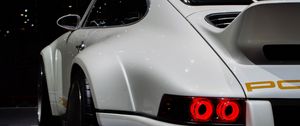 Preview wallpaper porsche 911, porsche, car, white, sportscar, rear view