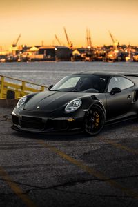 Preview wallpaper porsche 911, porsche, car, sportscar, black, side view