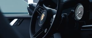 Preview wallpaper porsche 911, porsche, car, steering wheel, interior