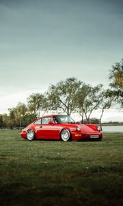 Preview wallpaper porsche 911, porsche, car, sports car, red, side view