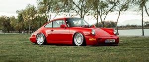 Preview wallpaper porsche 911, porsche, car, sports car, red, side view