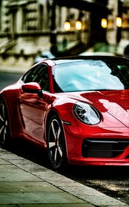 Preview wallpaper porsche 911, porsche, car, red, parking