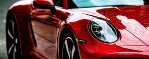 Preview wallpaper porsche 911, porsche, car, red, parking