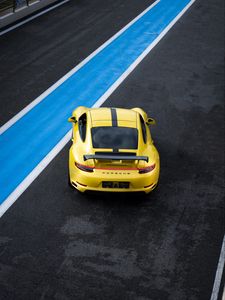 Preview wallpaper porsche 911, porsche, car, yellow, track