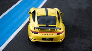 Preview wallpaper porsche 911, porsche, car, yellow, track
