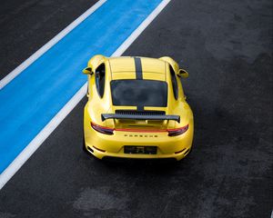 Preview wallpaper porsche 911, porsche, car, yellow, track