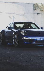 Preview wallpaper porsche 911, porsche, car, blue, sports car