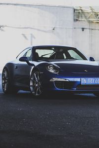 Preview wallpaper porsche 911, porsche, car, blue, sports car