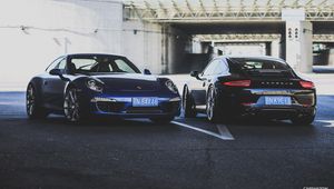 Preview wallpaper porsche 911, porsche, car, blue, sports car