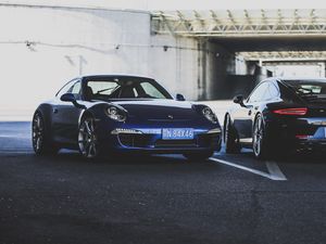 Preview wallpaper porsche 911, porsche, car, blue, sports car