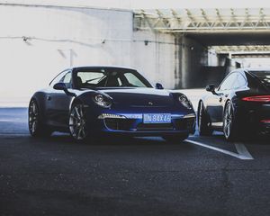 Preview wallpaper porsche 911, porsche, car, blue, sports car