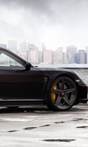 Preview wallpaper porsche 911, porsche, side view, black