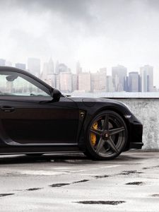 Preview wallpaper porsche 911, porsche, side view, black