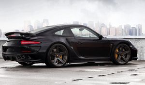 Preview wallpaper porsche 911, porsche, side view, black