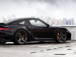 Preview wallpaper porsche 911, porsche, side view, black