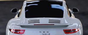 Preview wallpaper porsche 911 turbo s, porsche 911, porsche, sports car, rear view