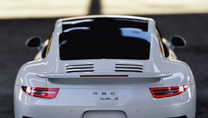 Preview wallpaper porsche 911 turbo s, porsche 911, porsche, sports car, rear view