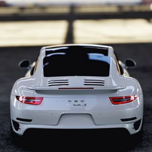 Preview wallpaper porsche 911 turbo s, porsche 911, porsche, sports car, rear view