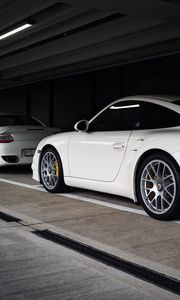 Preview wallpaper porsche 911 turbo s, porsche, car, white