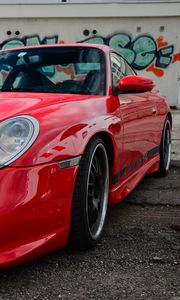 Preview wallpaper porsche 996 carrera, porsche, red, sports car