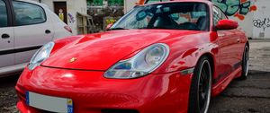 Preview wallpaper porsche 996 carrera, porsche, red, sports car