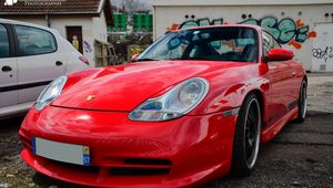 Preview wallpaper porsche 996 carrera, porsche, red, sports car