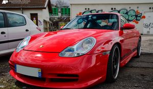 Preview wallpaper porsche 996 carrera, porsche, red, sports car