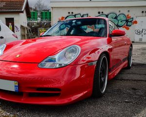 Preview wallpaper porsche 996 carrera, porsche, red, sports car