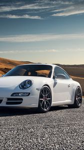 Preview wallpaper porsche 997, carrera s, white, side view