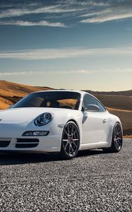 Preview wallpaper porsche 997, carrera s, white, side view