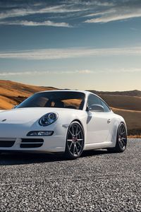 Preview wallpaper porsche 997, carrera s, white, side view