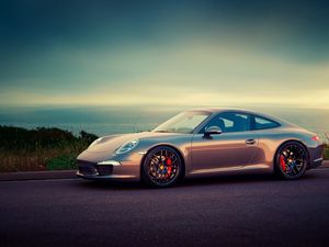 Preview wallpaper porsche, beautiful, asphalt, sunset, 911