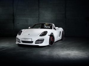 Preview wallpaper porsche, boxster, white, convertible