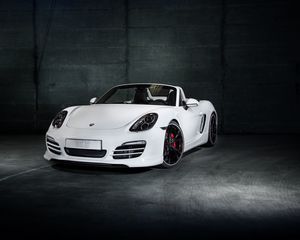 Preview wallpaper porsche, boxster, white, convertible