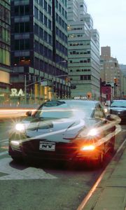Preview wallpaper porsche, car, city, street