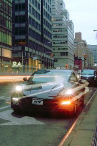 Preview wallpaper porsche, car, city, street