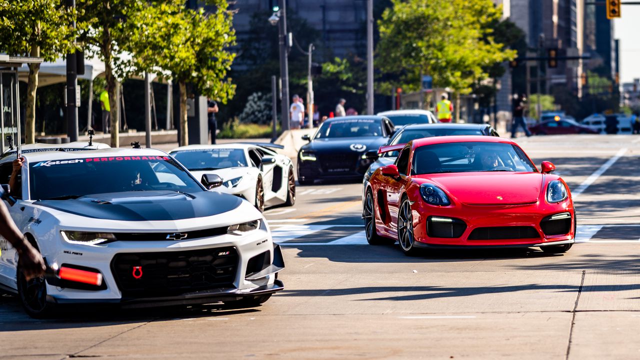 Wallpaper porsche, car, red, road