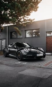 Preview wallpaper porsche, car, retro, side view, black