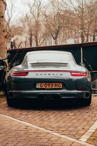 Preview wallpaper porsche, car, sports car, rear view